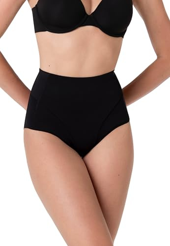 Lovable Guaina Modellante Midi | Shapewear Alta Modellazione e Invisibile sotto i Vestiti |Intimo Contenitivo Sculpt Shaping Donna, Nero, S