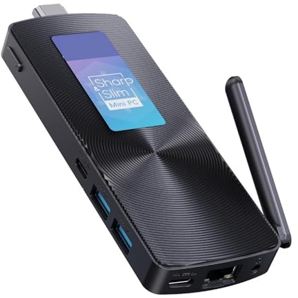 P0Z9J7F Mini PC Stick sin Ventilador PCG02, N100 Compute con Windows 11 Pro, 8 GB de RAM, 128 Almacenamiento, microordenador Escritorio, USB-C Todas Las Funciones