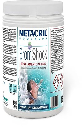 Metacril Brom Shock, Formato Granulare, per Piscine e Spa Idromassaggio – 1,5 kg