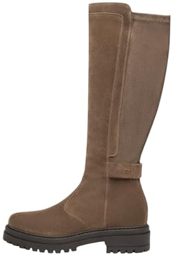 Nero Giardini I514843D Bottes Femme en Cuir Velours Et Matière Technique - Marron 39 EU