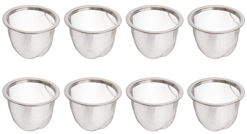 Healeved 8 Piezas Filtros de Té Inox, Colador de Té, 6,5 x 5 cm