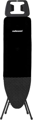 Mellerware - Tabla de Planchar Steezy Board | Altura Regulable | Funda Resistente 100% Algodón | Gran Superficie 110x32.5cm | Estructura para plancha | Ligera Manejable | Patas Antideslizantes…