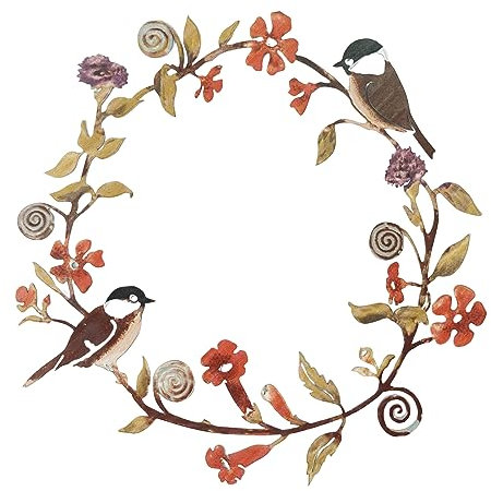 Molyorch Couronne de porte moderne - Décoration suspendue extérieur, jardin, bureau - Couronne en métal