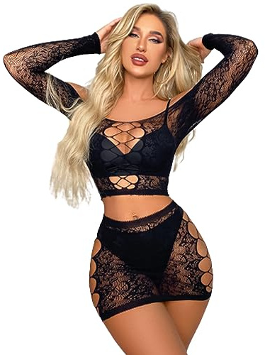 V-Ting sexig damoutfit, dam underkläder strumpor bodystocking fishnet bodys sexiga babydollar strumpbyxor öppen