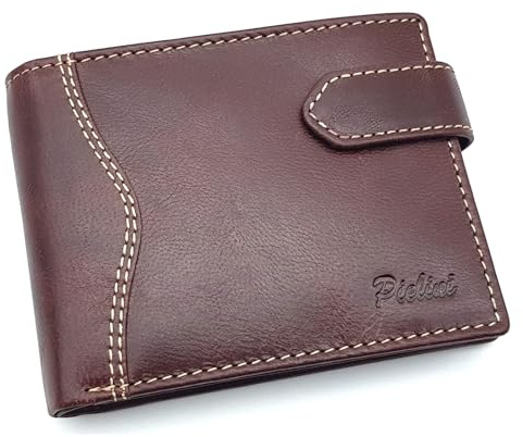 Pielini - Cartera de Piel Hombre con Billetera y Monedero. Cartera Monedero Hombre. Tarjetero Piel de Gran Capacidad. Modelo 5279 (Cuero)