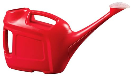 Watering Cans With Sprinkler Heads Lightweight Durable With Handles Indoor & Outdoor Use Watering Outdoor Plants, Tubs, Pots & Hanging Baskets (Red, 6 Litre - With Sprinkler Head)