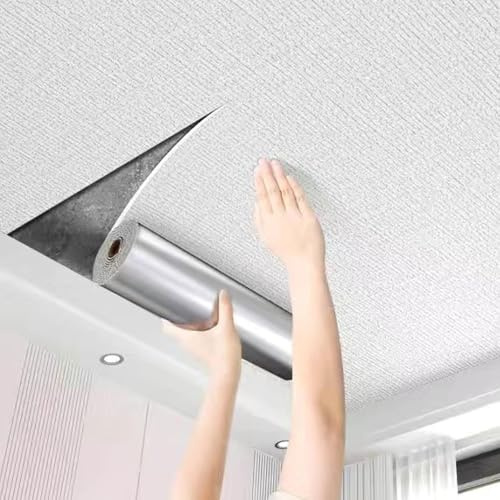 Vllentin Pannelli per Soffitto Confezione,Pannello Polistirolo Decorativo,Piastrelle per Soffitto A Goccia,Pannelli per Soffitto in Plastica Adesivi,Soffitti Rivestimento