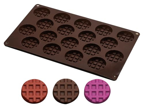 Molde para gofres-moldes de cocina de chocolate de 18 rejillas, bandeja de galletas reutilizable, moldes hemisferio multifuncionales, molde de postre de gelatina | Goferes antiadherentes de silicona