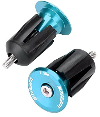 Tapón para Manillar de Bicicleta con Tapas de aleación de Aluminio para Bicicleta de montaña, Bicicleta de Carretera, BMX (Azul)