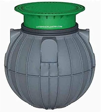 FOSA SEPTICA souterraée 600 litres, diamètre 112 cm, hauteur 98,5 cm, couvercle télescopique qui facilite l'inspection du réservoir.