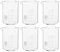 ULTECHNOVO 6 Stück Laborbecher Abgestufter Becherglas Chemie Messbecher Glas Laborbecher 50ml Laborgläser Glasbecher Set für Labor Experiment Kochen Backen Laborbedarf