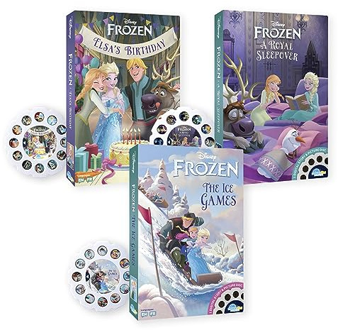 Moonlite Storytime 3-Story Bundle, Requires Projector (Sold Separately), Disney Frozen Stories, Vibrant Storybook Art Projections with Sound Effects & Music