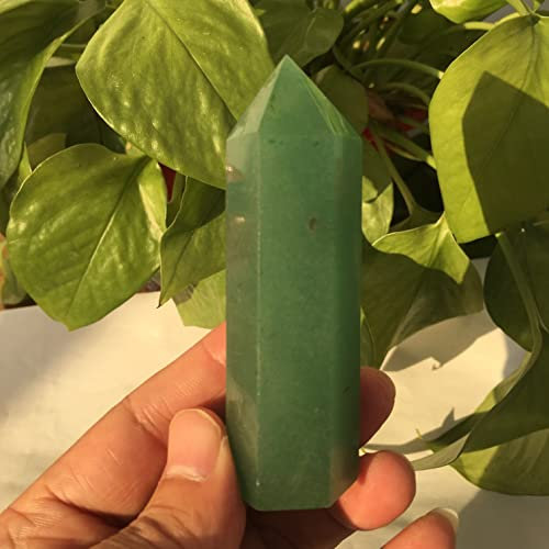 EPEDIC Natural Crystal Natural Dongling Jade Pillars Decorated with Crystal Single Pointed Pillars of Bluestone polishing Stone LIUZIIHAYIN (Size : 10-12cm)