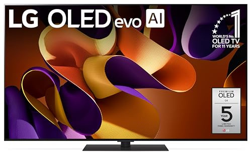 LG 55-Inch Class OLED evo G4 Series Smart TV 4K Processor Flat Screen with Magic Remote AI-Powered with Alexa Built-in (OLED55G4SUB, 2024)