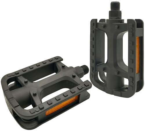 RYANGO Bike Pedals, 9/16 Non-Slip Bike Pedals with Reflectors, Bicycle Pedals for Road Bike, BMX, Folding Bikes, Urban Bikes, Adult Bicycle