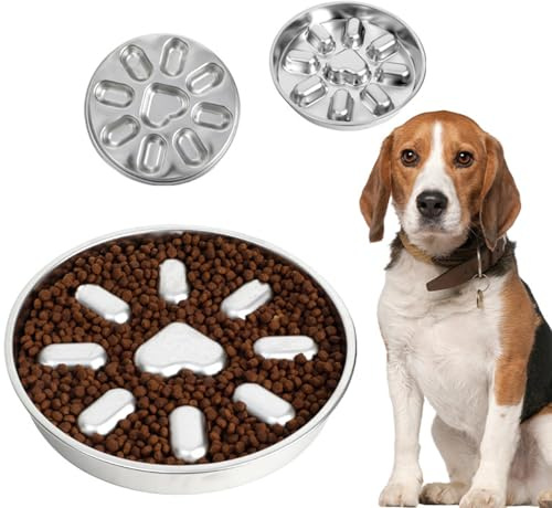 Antischlingnapf Hunde, Edelstahl Slow Feeder Hundenapf, Anti Schling Napf Hund,Slow Feeder Hundenäpfe Für Groß Klein Hund Katze