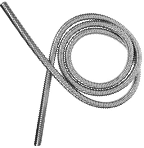 CLISPEED Funda Protectora De Acero Inoxidable Tubo De Cable Manguera De Alambre Tubo Protector De Alambre Roscado Negro Alambre De Acero Protección De Cables Cubierta De Cables Manga Plata