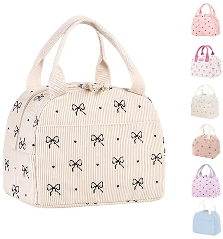Binoster Lunch Bags for Women Insulated Cooler Lunch Bag Adults Kids Packed Lunch Box Tote Bag Cute Girls Ladies Lunch Bags for Work School Picnic Travel Beach Gifts for Women Her Wife Preppy Stuff