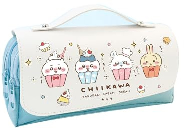 kakazoomm store Cute Printed Usagi Pencil Case Hachiware Student Large Capacity Portable Stationery Case