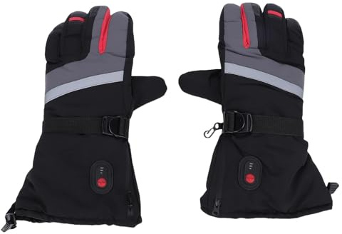 HELEVIA Uppvärmda Handskar för Män Kvinnor, 3 Inställningar Vattentät Pekskärm Handvärmare Elektriska Värmehandskar, för Cykling Skidåkning Snowboardåkning Vandring