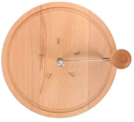 ERINGOGO Rotella Arriccia Formaggio Manuale in Acciaio Inox con Base in Legno Grattugia Portatile per Formaggi Duri e Cioccolato Utensile per Cucina Professionale e Uso Domestico