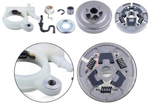 Kit de pompe à huile tambour d'embrayage pour tronçonneuse MS251, MS231, MS231C & MS251C – Comprend pignon 325-7T, engrenage à vis sans fin, roulement à aiguille, E-Clip, tuyau d'huile et nettoyeur de