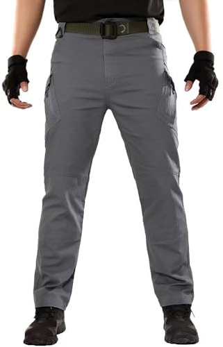 Digralne Pantaloni da Lavoro Cargo per Uomo in Cotone - Pantaloni da Combattimento Militari per Esterno, Campeggio, Escursionismo e Passeggiate