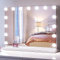 SONNI Hollywood Spiegel 58x46cm Schminkspiegel mit 3 Farbtemperatur Licht 15 LED Lampens, Groß Kosmetikspiegel mit Schminkspiegel mit Touch Steuerung und Speicherfunktion der Helligkeit