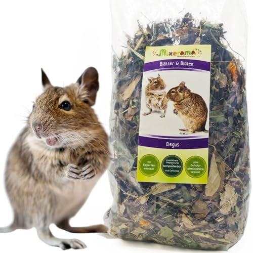 Mixerama Degus Blätter & Blüten - getreidefreies Futter für Degus ohne Pellets Alleinfutter