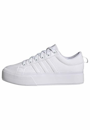 Adidas Women's Bravada 2.0 Platform, White/White/Chalk White, 9.5
