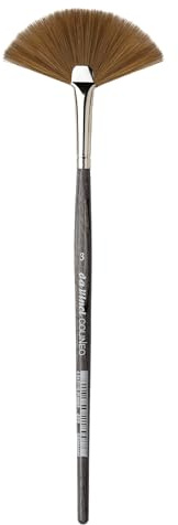 da Vinci, COLINEO Kurzstielig, Aquarellpinsel, Synthetikfasern, Künstlerpinsel, Aquarellmalerei, flüssige Acrylfarben, Made in Germany, Fächer, Größe 3