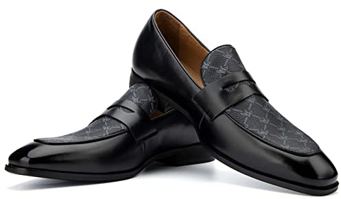 JITAI Mocassini Uomo Comfort Leggero Scarpe Eleganti Uomo Scarpe Estive Loafers, nero-05, 45 EU (12 UK)