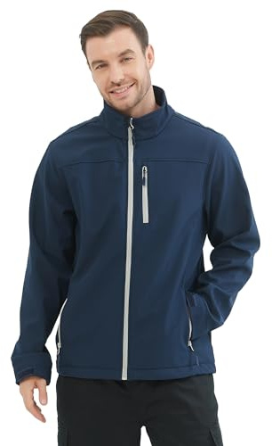 MISEMIYA - Chaqueta Soft Shell De Trabajo De Invierno Softshell para Hombre Profesional. Ref: 6432 - S, Azul Marino