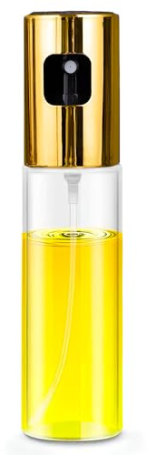 Mediawave Store - Dispenser Olio Spray, Nebulizzatore, Spruzza Olio, Salse, Aceto, 100ml, Dispenser in Vetro, Friggitrice Aria, Vaporizzatore da Cucina, Spruzzino per Alimenti (Oro)