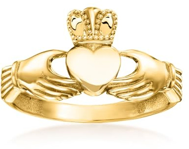 Ross-Simons 14kt Yellow Gold Claddagh Ring. Size 9