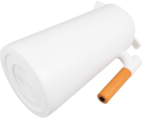 Ciieeo Brocca Termica con Manico in Legno Bottiglia D’Acqua Isolata Sottovuoto in Vetro Bollitore per Bevande Calde e Fredde Caraffa da Viaggio e Ufficio con Coperchio Sicuro