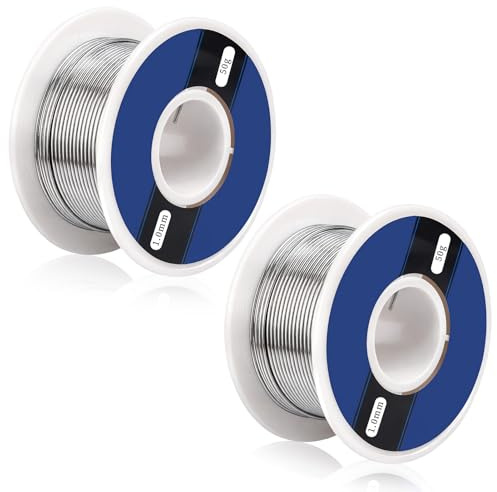 Alambre de Soldadura, 1mm 50g Hilo Estaño para Soldar, 2 Piezas