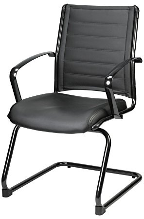 Eurotech Seating Europa Titanium Guest Chair, Black