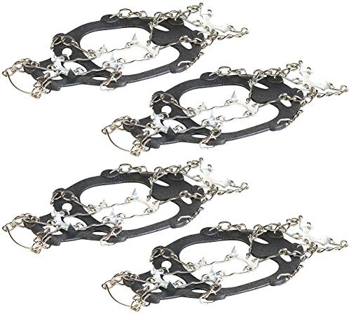 PEARL Schneeschuhe Spikes: 2 Paar Schuhketten für alle Schuhe, Schuhgröße 34-43 (Schneeschuhketten, Schneeketten Schuhe, Füße)