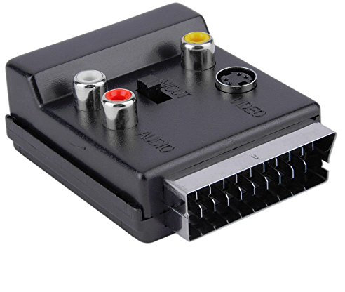 JUATIE Le Plus peritel commutable Male a S-Video 3 Adaptateur Audio Convecteur