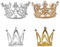 BLMHTWO 4 topper per torta a forma di corona dorata, argento, piccola corona, regina, mini copricapo da principessa, mini diadema, decorazione per torte da donna, ragazza, matrimonio, a tema reale