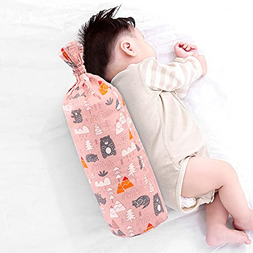 IPENNY Cuscino per dormire sul lato del neonato anti rotolo, morbido cuscino lungo per dormire sul lato del bambino