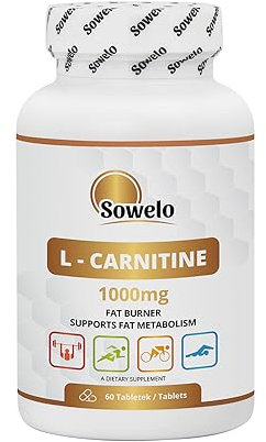 Sowelo - L-Carnitin Kapseln Hochdosiert, 60 Tabletten L-Carnitin-Tartrat, Hohe Konzentration 1000 mg Kapseln, Gesundheitsfördernde Wirkung, Starkes Antioxidans