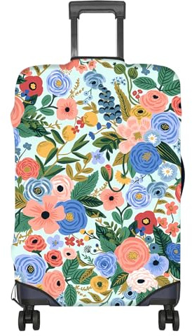 BHAHB Luggage Suitcase Cover Protector Luggage Elastic Washable Baggage Covers Cute Aesthetic for Unisex Women Girls Travel Trip M(22-25 inch)-Flowers