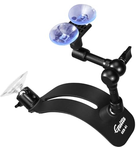 GUITTO Guitar Support - Adjustable Guitar Stand with Suction Cup & Ball Joint - Classical Guitar Foot Stool - Ergonomic Holder for Lacquer Acoustic Guitars & Ukuleles (GGR-01)