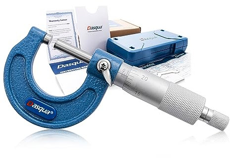 Dasqua Micrometri esterni Alta precisione 0-25 mm con accuratezza 0,004 mm per misurazioni esterne Micrômetro Externo Exterior Calibrador