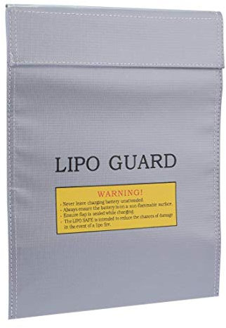 Yeenano Feuerfeste Akku Tasche,Feuerfeste Explosionsgeschütze Dokumententasche,Lipo Safe Bag für RC-Batterien Schützen Ihre Wertsachen Dokumente Geld Schmuck Brandschutz 18 * 23CM Grau