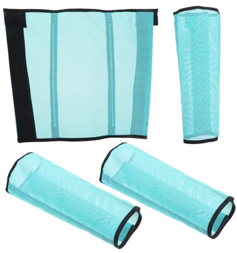 WEKADRIN 4 Piezas Protector de Patas para Caballos Antimoscas Malla Transpirable Elástica para Reducir Fatiga y Pisoteo