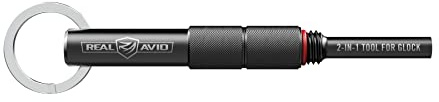 Real Avid 2-in-1 Tool for Glock Handguns, Includes Front Sight Tool & Disassembly Tool, Compatible with Glock 19, 17, 43, 26, 22, 48 & More