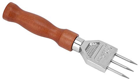 Edelstahl Eiszerkleinerer mit Holzgriff,Eispickel Edelstahl Eispickel mit Holzgriff Barkeeper Werkzeug für Bars Restaurants(#1)
